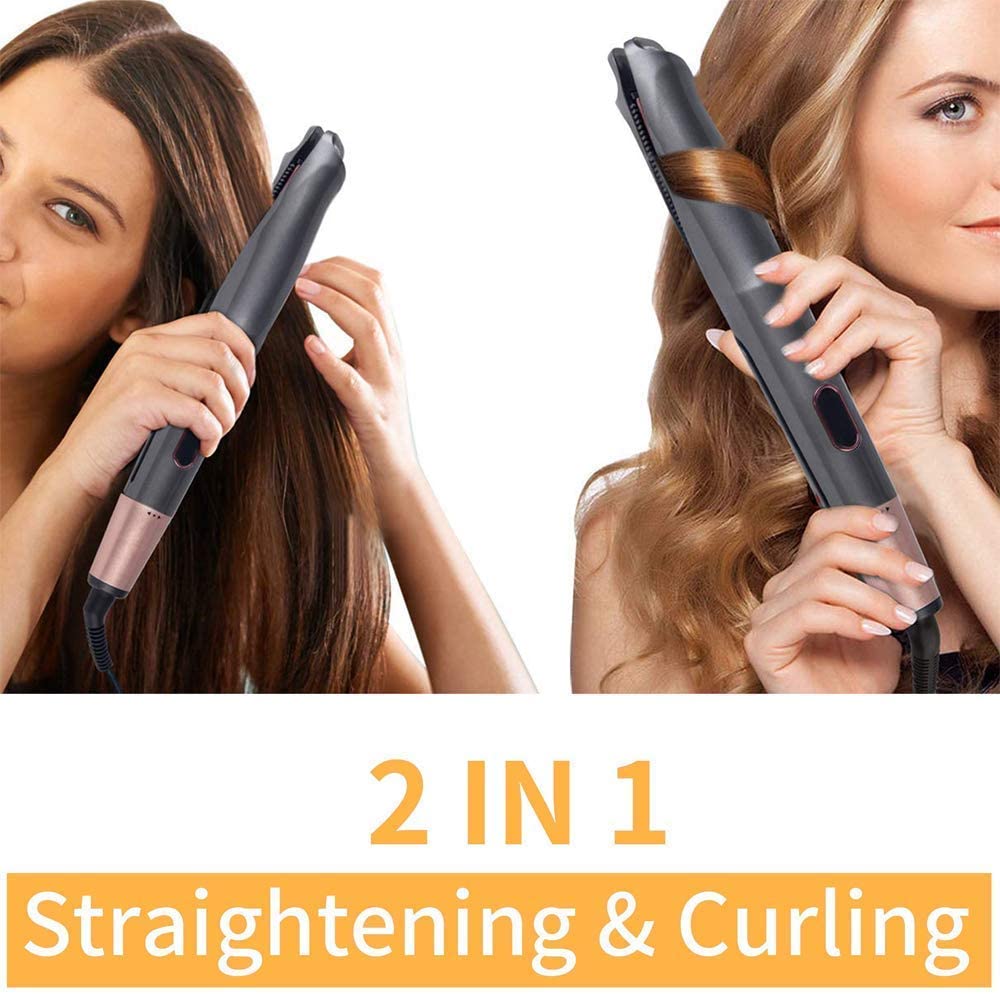 2 In 1 Twisted Hair Straightener & Curler ̾..